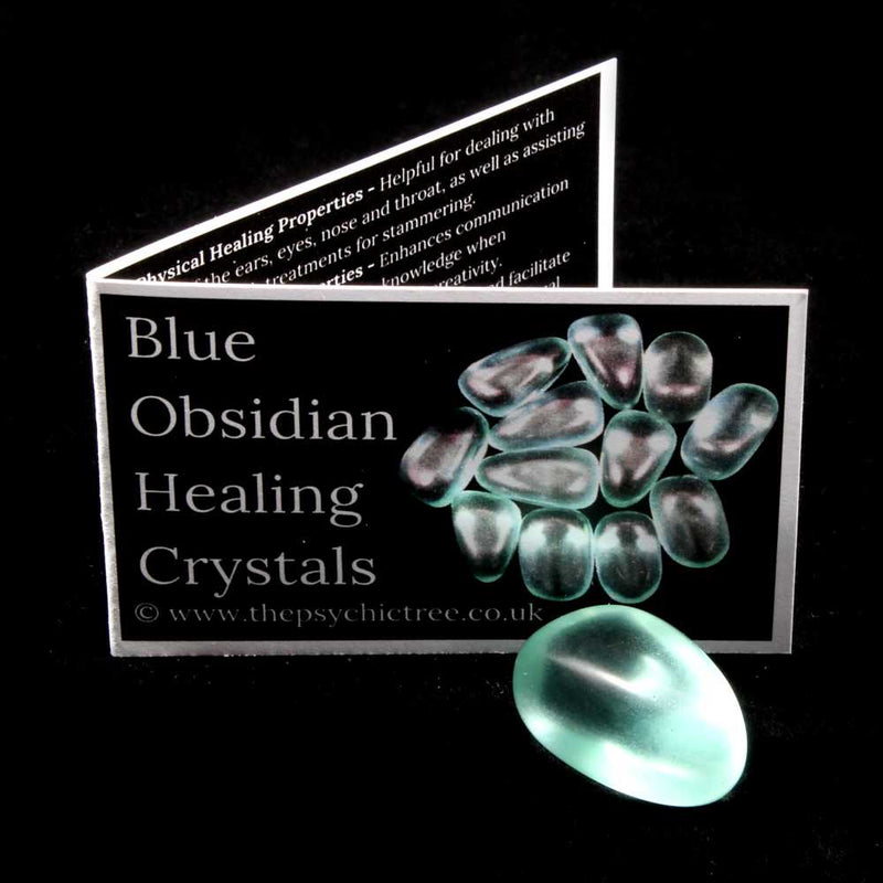 Blue Obsidian Polished Tumblestone Healing Crystals