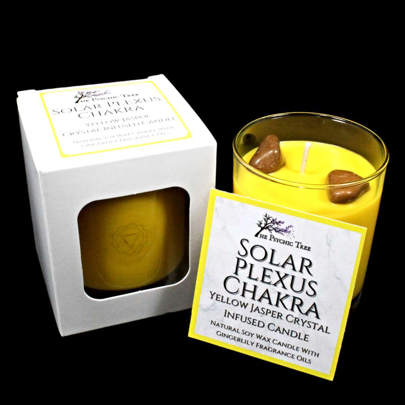 Solar Plexus Chakra - Crystal Infused Scented Candle