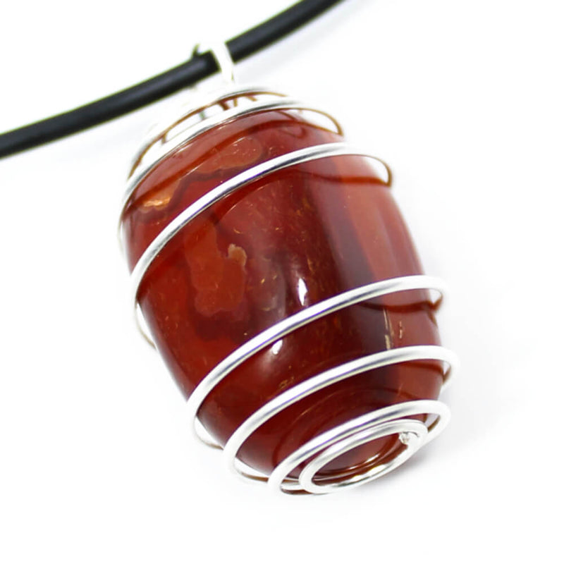 Carnelian Wire Wrapped Necklace
