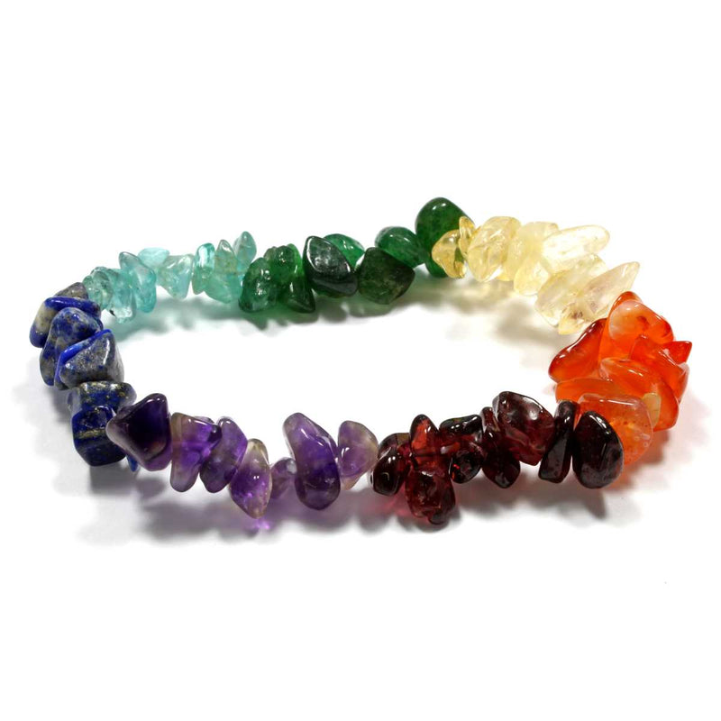 Chakra stone chip bracelet Clearance