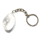 Clear Quartz Tumblestone Keyring