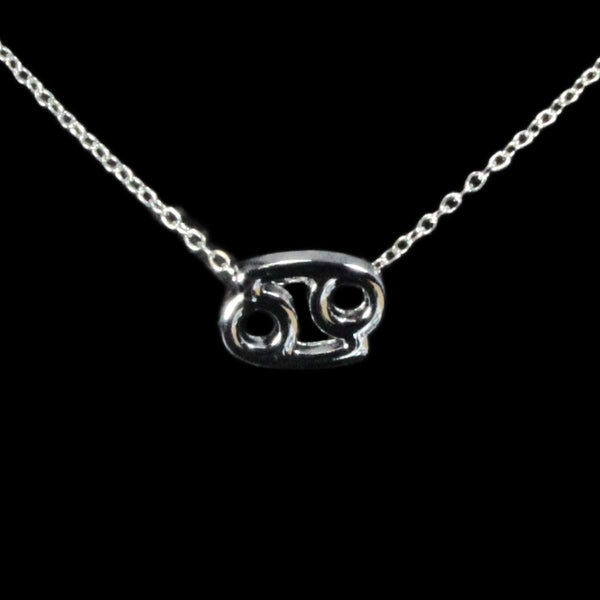 Cancer Zodiac Silver Necklace