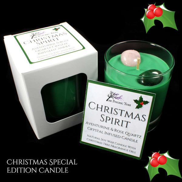 Christmas Spirit - Crystal Infused Scented Candle