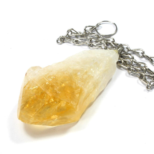 Citrine Rough Point Pendulum