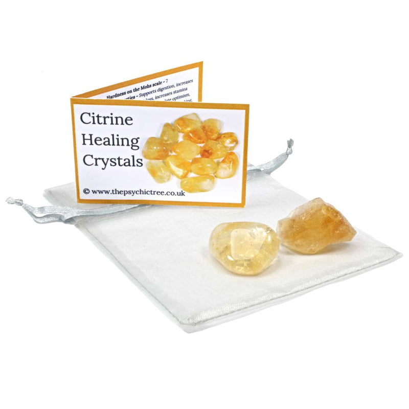 Citrine Rough 'n' Tumble Crystal Pack