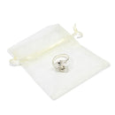 Clear Quartz Crystal Adjustable Silver Ring