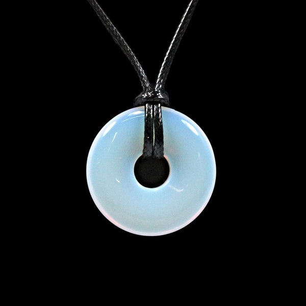 Opalite Crystal Power Ring Pendant Necklace