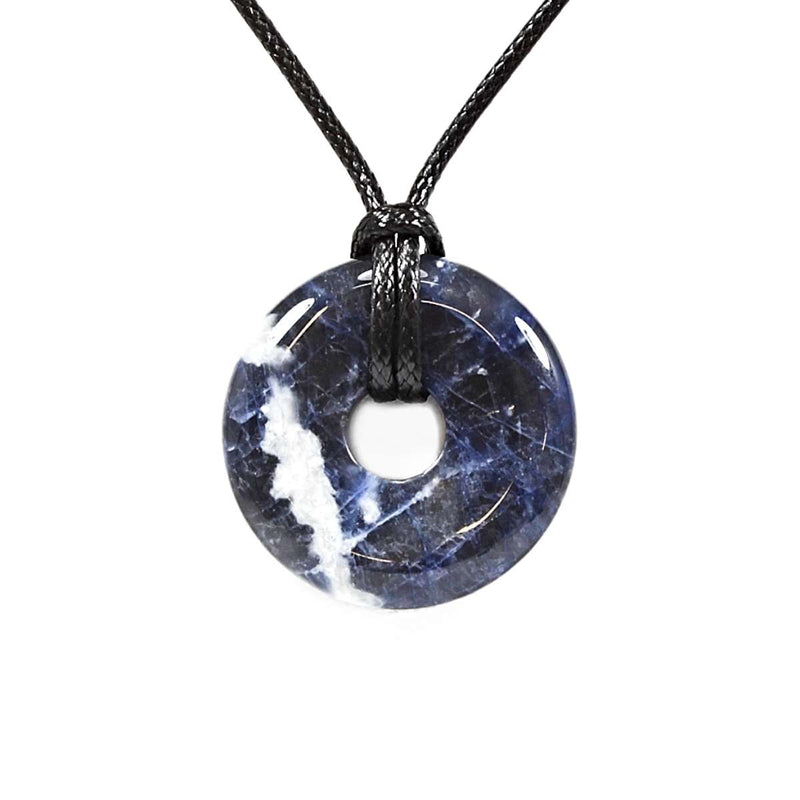 Sodalite Crystal Power Ring Pendant Necklace