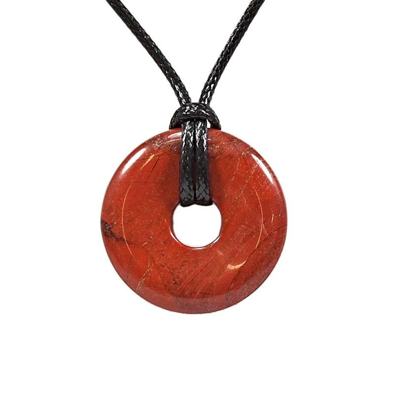 Red Jasper Crystal Power Ring Pendant Necklace