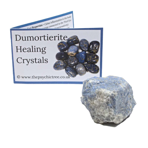 Dumortierite Rough Crystal & Guide Pack