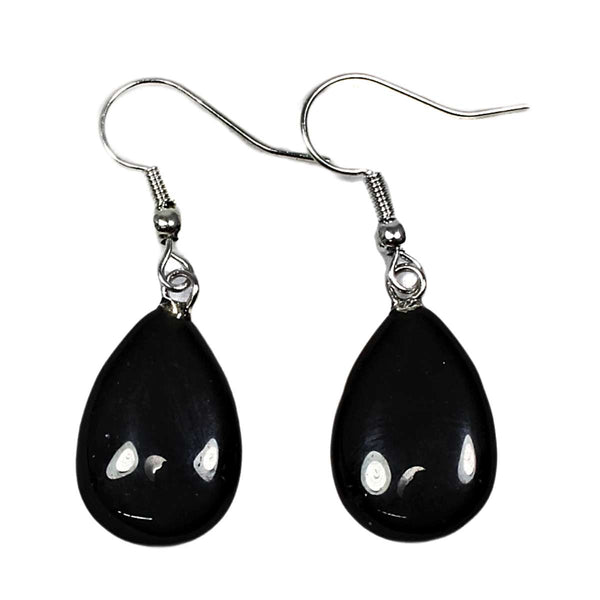 Black Onyx Teardrop Earrings
