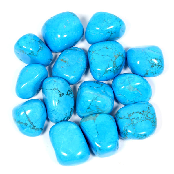 Blue Howlite Polished Tumblestone Healing Crystals