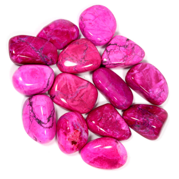 Pink Howlite Polished Tumblestone Healing Crystals