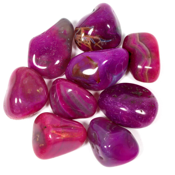 Pink Agate Polished Tumblestone Healing Crystals