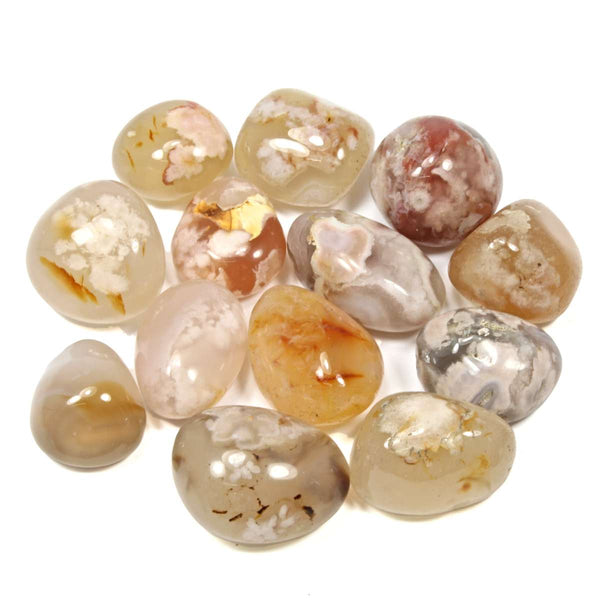 Flower Agate Polished Tumblestone Healing Crystals