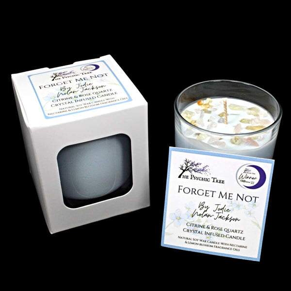 Forget Me Not - Crystal Infused Scented Candle