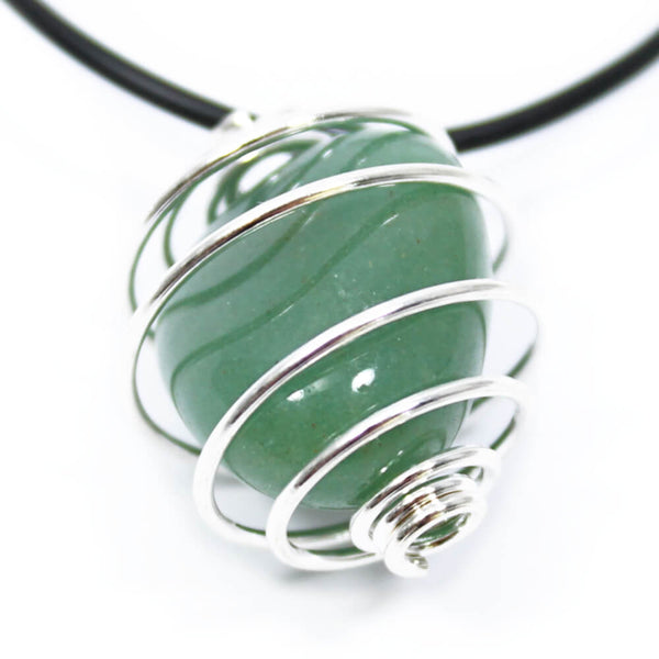 Green Aventurine Wire Wrapped Necklace