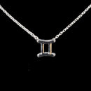 Gemini Zodiac Silver Necklace
