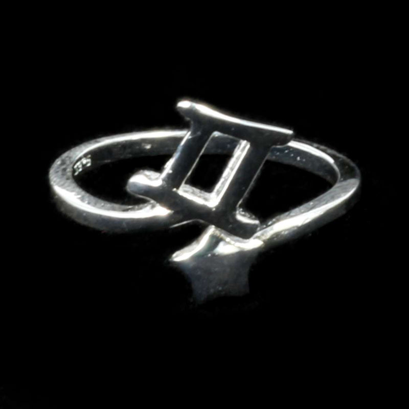 Gemini Zodiac Ring - Sterling Silver