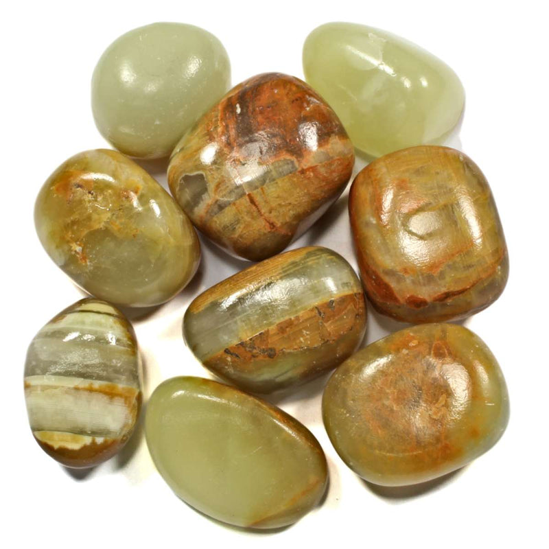 Green Calcite Polished Tumblestone Healing Crystals