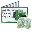 Green Aventurine Rough Crystal & Guide Pack