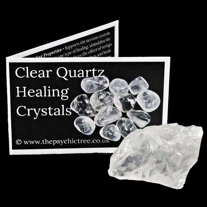 Clear Quartz Rough Crystal & Guide Pack