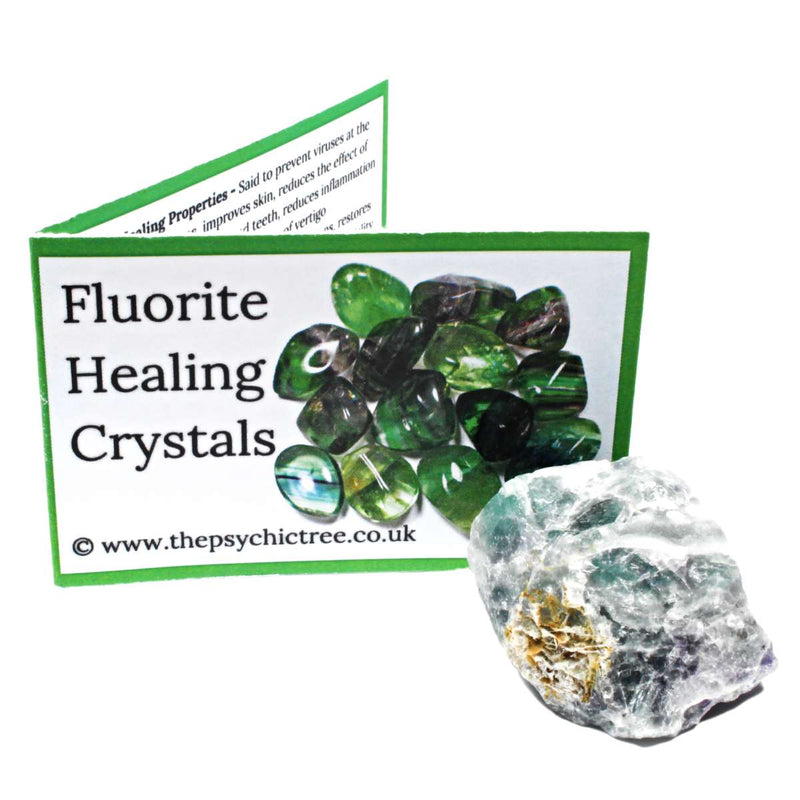 Fluorite Rough Crystal & Guide Pack