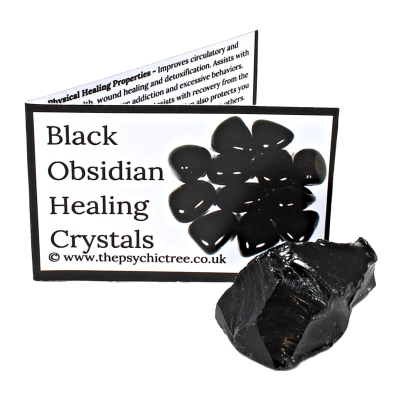 Obsidian Rough Crystal & Guide Pack