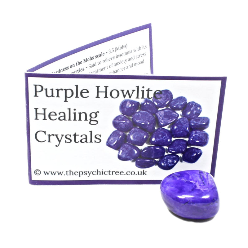 Purple Howlite Polished Tumblestone Healing Crystals