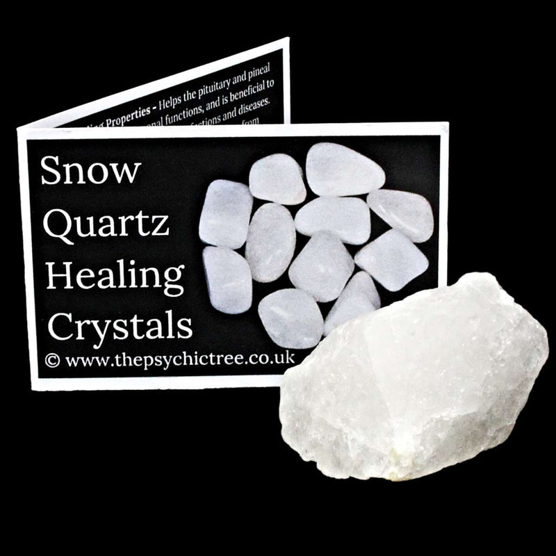 Snow Quartz Rough Crystal & Guide Pack