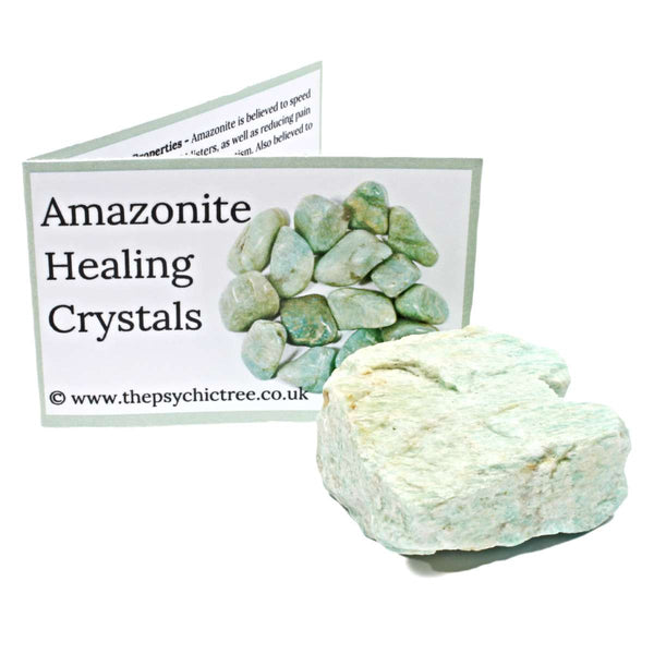 Amazonite Rough Crystal & Guide Pack