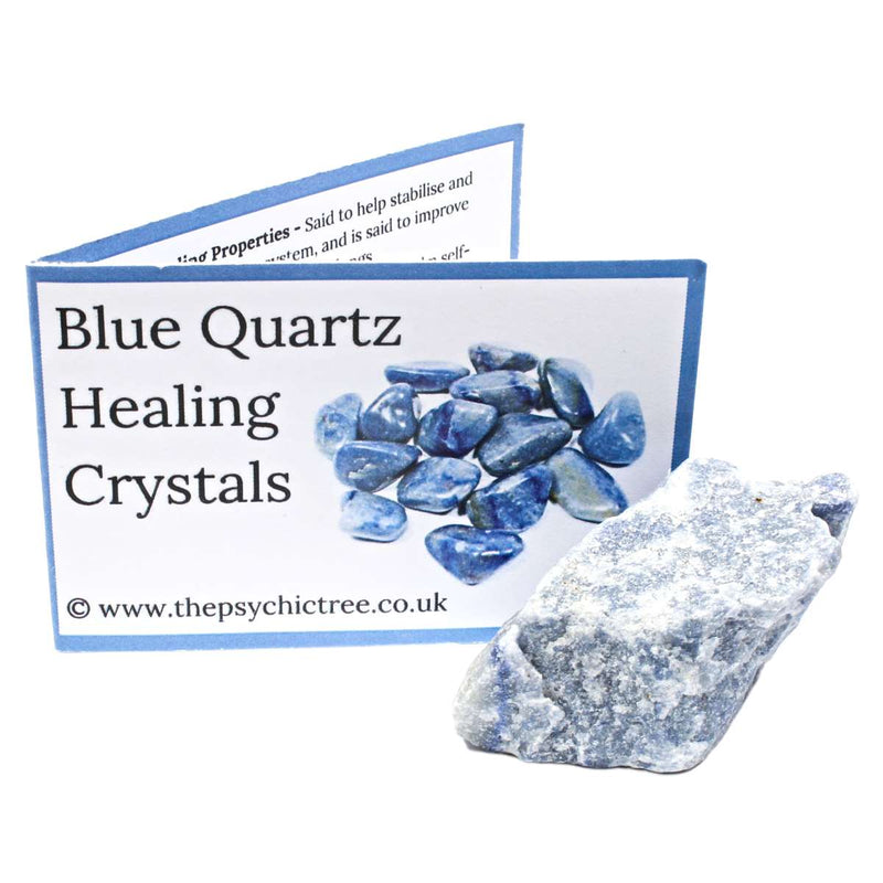 Blue Quartz Rough Crystal & Guide Pack