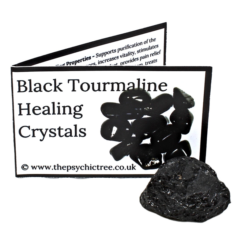 Tourmaline Rough Crystal & Guide Pack