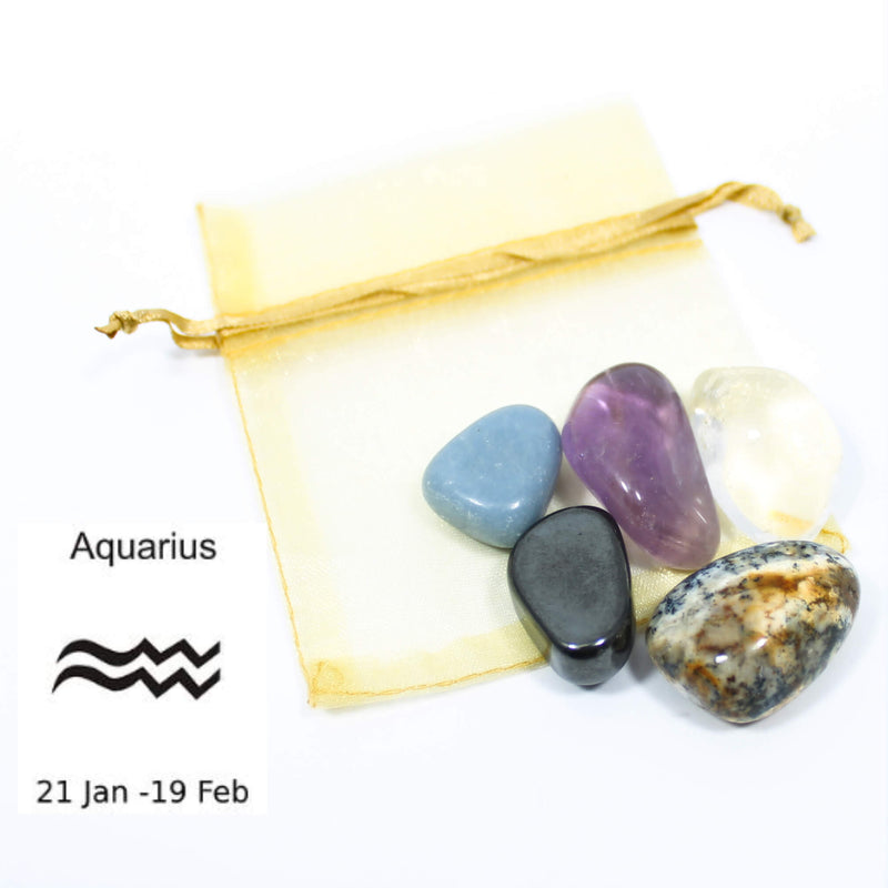 Aquarius - Sign Of The Zodiac Healing Crystal Pack