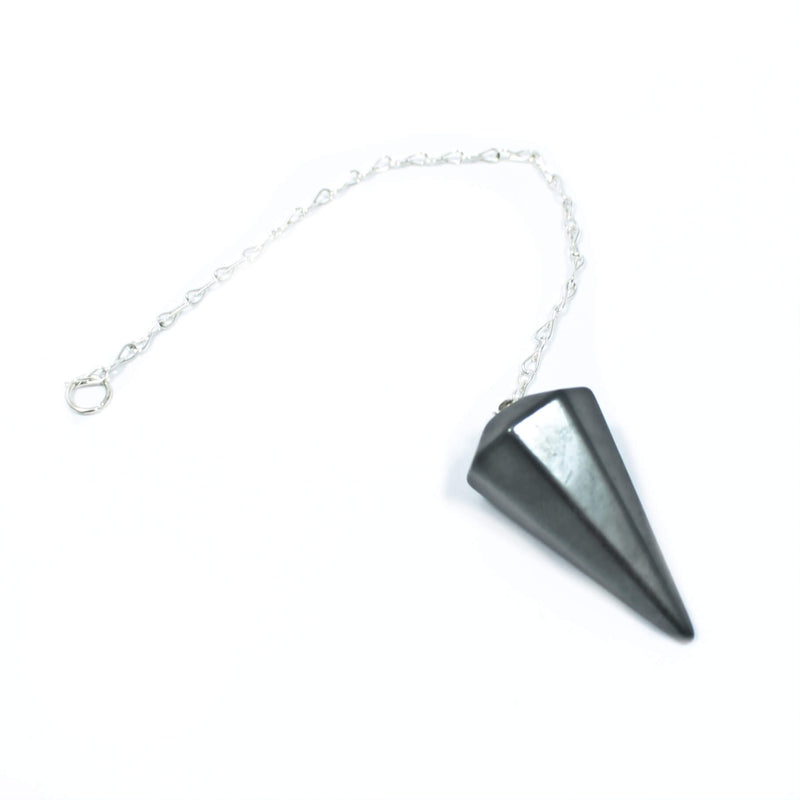 Hematite Faceted Cone Pendulum