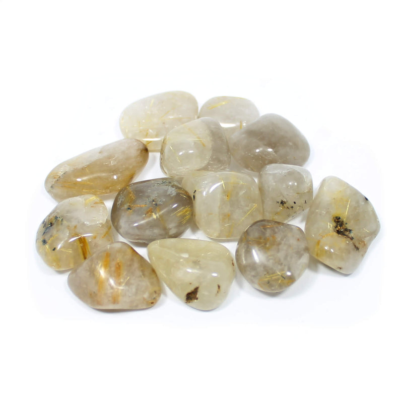 Rutilated Quartz Polished Tumblestone Healing Crystal