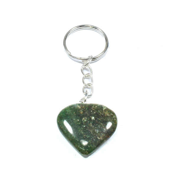 Jade Heart Keyring