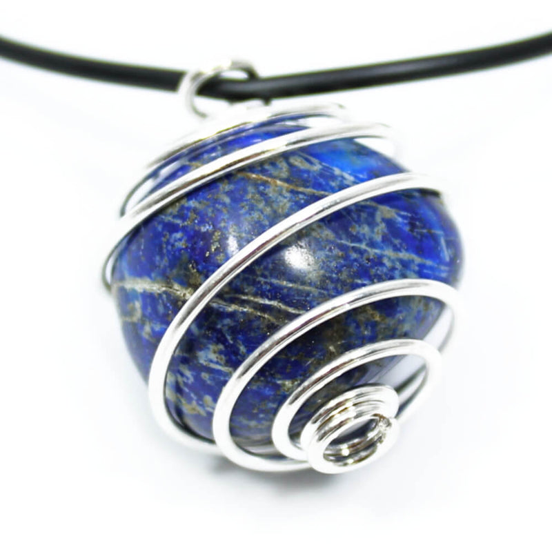 Lapis Lazuli Wire Wrapped Necklace