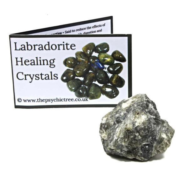 Labradorite Rough Crystal & Guide Pack