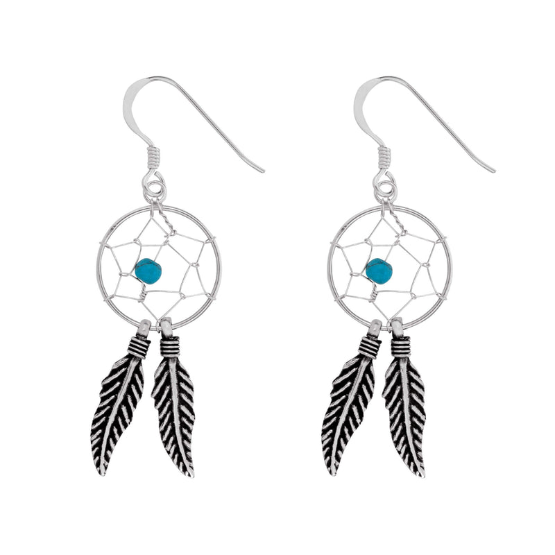 Silver Dreamcatcher Earrings - Sterling Silver