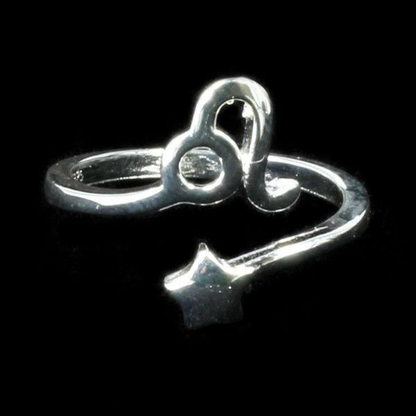 Leo Zodiac Ring - Sterling Silver