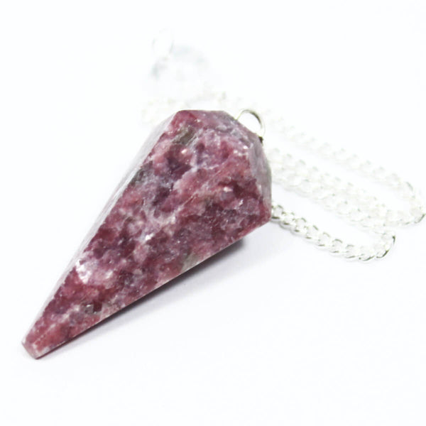 Lepidolite Faceted Cone Pendulum