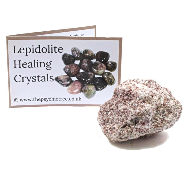 Lepidolite Rough Crystal & Guide Pack