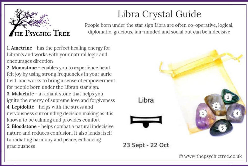 Libra - Sign Of The Zodiac Healing Crystal Pack