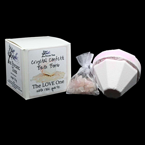 Crystal Confetti Bath Bomb - The Love One with Rose Quartz