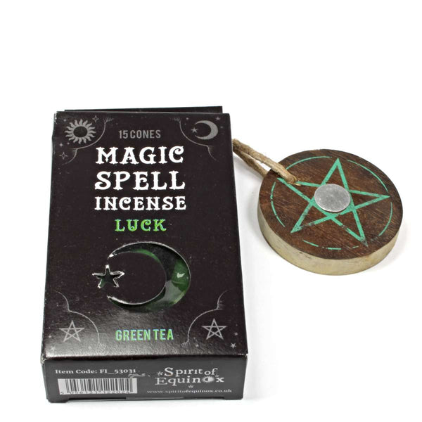 Magic Spell Incense Cones & Holder - Luck