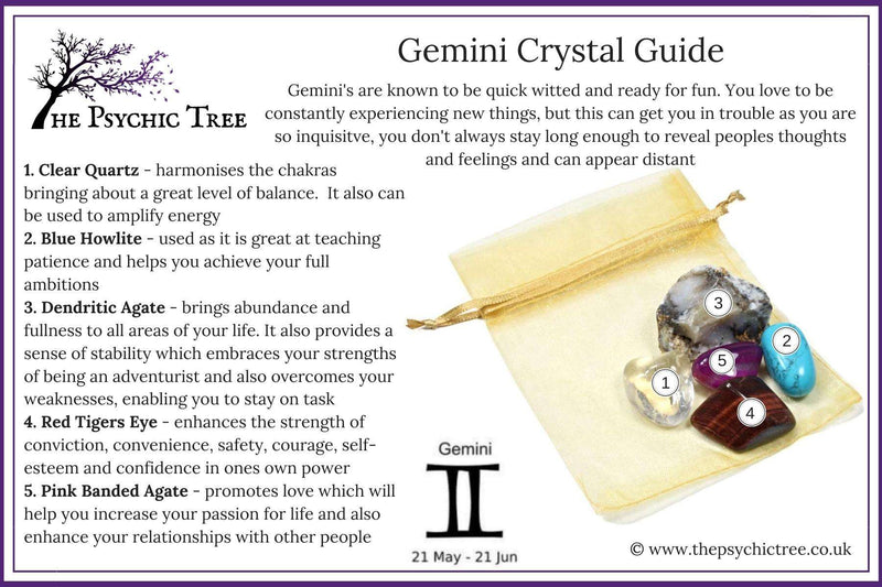 Gemini - Sign Of The Zodiac Healing Crystal Pack