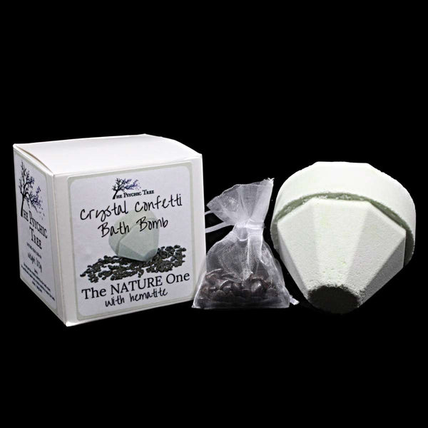 Crystal Confetti Bath Bomb - The Nature One with Hematite