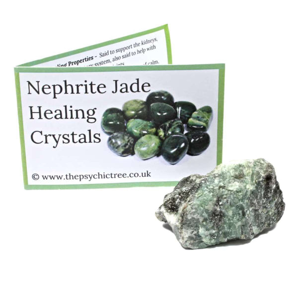 Nephrite Jade Rough Crystal & Guide Pack