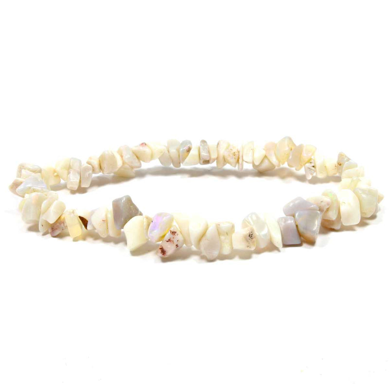 White Opal Stone Chip Bracelet